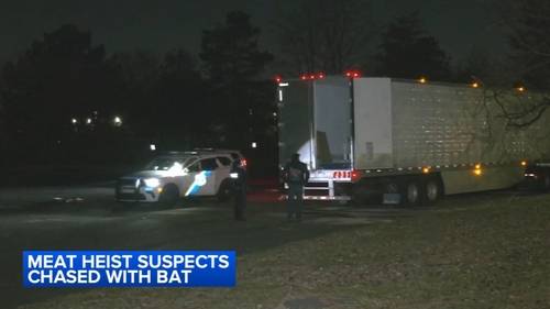 Truck driver chases masked meat theft suspects off with baseball bat in Northeast Philadelphia