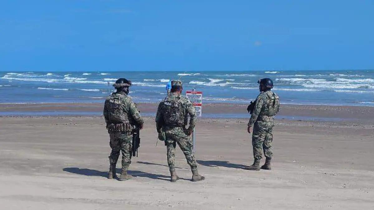 México revisa límites de playa Bagdad, en Matamoros, tras letreros de advertencia