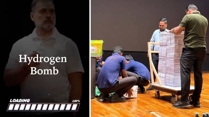 Congress drops ‘Hydrogen Bomb’ teaser ahead of Rahul Gandhi’s presser on 'Vote Chori'