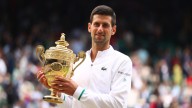 Novak Djokovic responds after being asked if he sees himself as the greatest tennis player ever