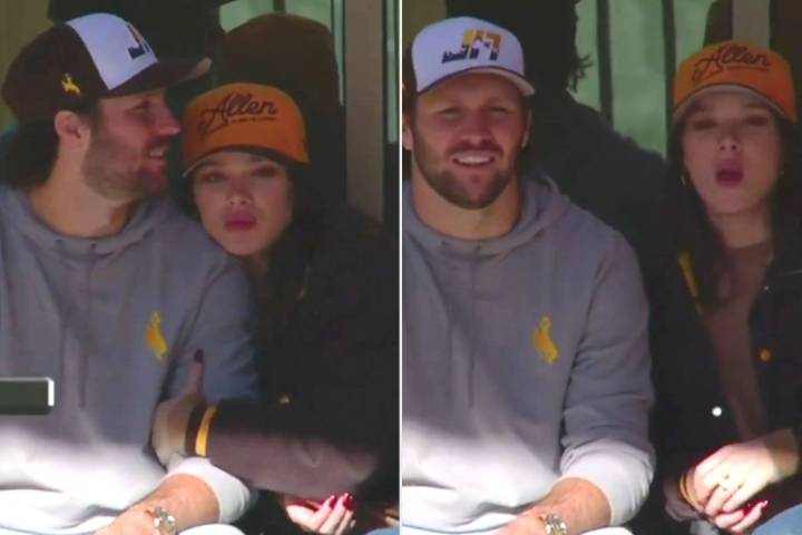 Hailee Steinfeld, Josh Allen Share Rare PDA Moment at Jersey Retirement Ceremony
