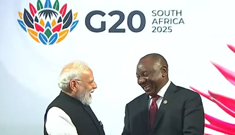 PM Modi Attends G20 Leaders’ Summit In Jo’burg, Receives Warm Welcome From SA President Ramaphosa
