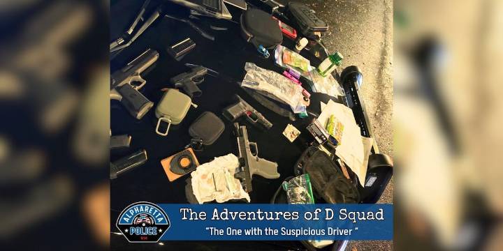 Drugs, several handguns found inside car near Alpharetta hotel, police say