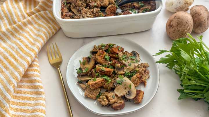 3-Ingredient Thanksgiving Mushroom Stuffing Recipe
