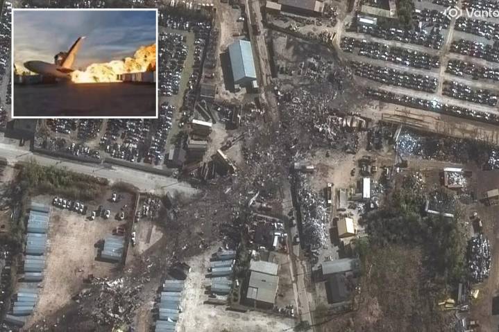 Shocking satellite images show trail of destruction after deadly UPS plane crash in Louisville