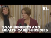 Massachusetts Gov. Maura Healey makes statement about SNAP benefits, health care subsidies