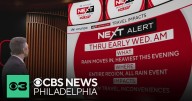 Heavy rain moves through Philadelphia region Tuesday night