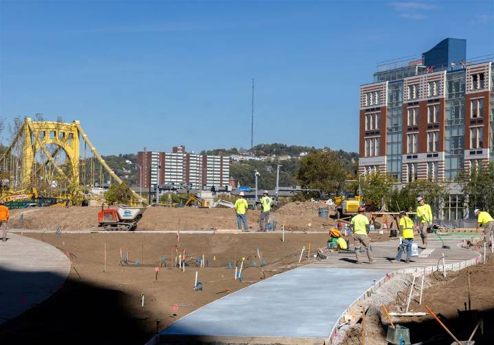 Pittsburgh's Arts Landing construction is more than halfway done