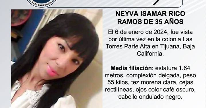 Se busca a Neyva Isamar Rico Ramos de 35 años de edad