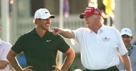 President Trump Drains a Chip Shot in Front of Top Golfer Brooks Koepka
