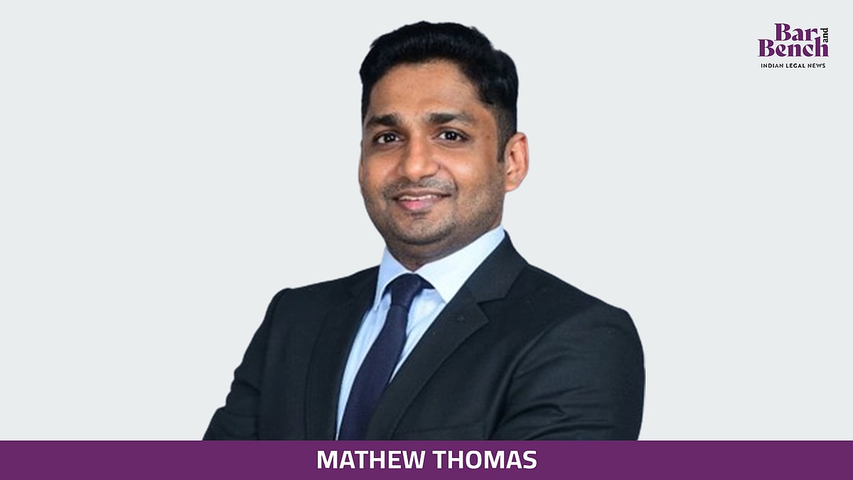Saraf & Partners' Mathew Thomas joins CMS INDUSLAW as Equity Partner