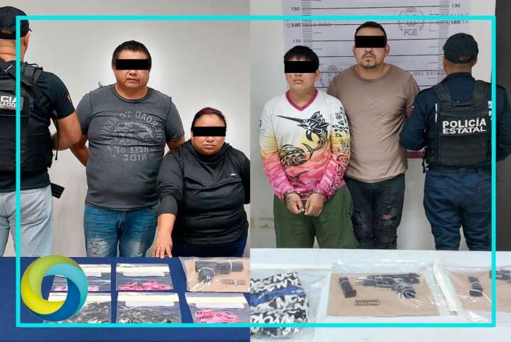 “Empistolados” y con droga detienen a cuatro en Cozumel