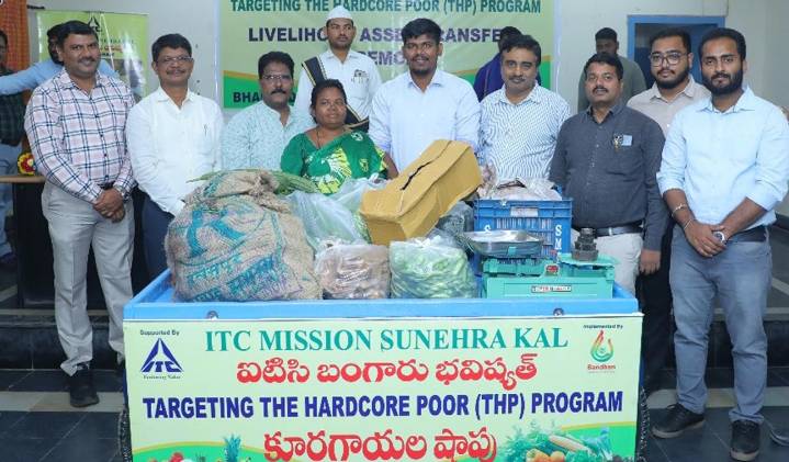 Livelihood generation assets distributed to poor ST women by ITC
