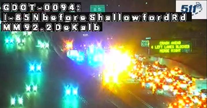 TRAFFIC ALERT: Overturned tractor-trailer blocking I