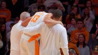 JP Estrella leaves Tennessee basketball game with left leg injury