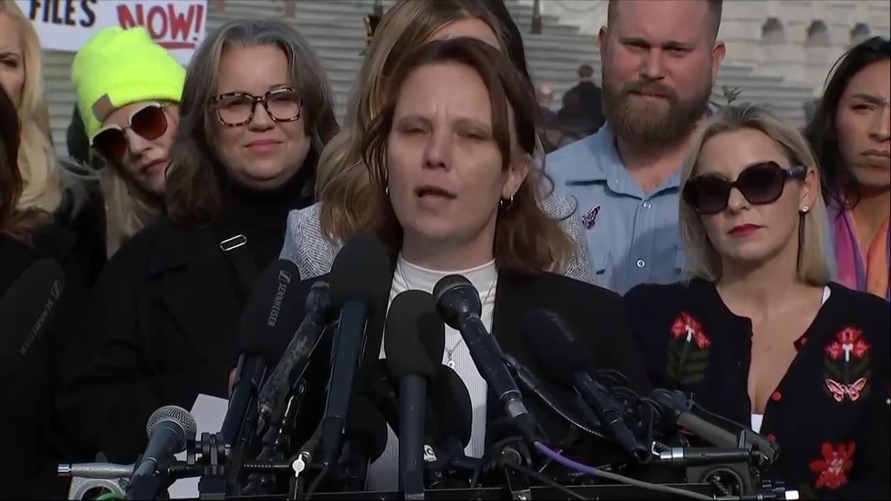 Survivors address President Trump before House vote on bill forcing release of Jeffrey Epstein files