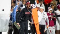 Alabama head coach Kalen DeBoer speaks after winning Iron Bowl