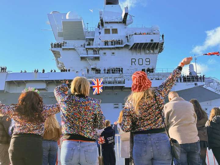 Service families reunited for festive season as ships return to home bases
