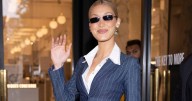 Bella Hadid Opts for Givenchy Mini Coatdress That's as Old as Her
