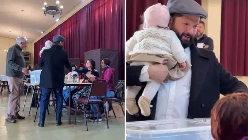 Gabriel Boric madrugó para depositar su voto y llama a los chilenos a participar de comicios