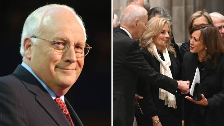 Joe Biden, Kamala Harris reunite at Dick Cheney funeral, Donald Trump, J.D. Vance not invited