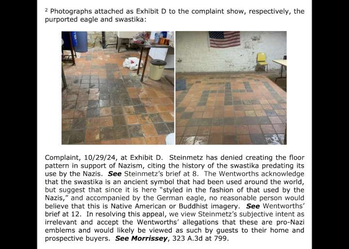 Family sues after finding giant swastika-tiled floor under rug in newly bought Pa. home