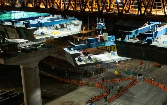 Completan 9 kilómetros del viaducto de la Línea 1 del Metro de Bogotá