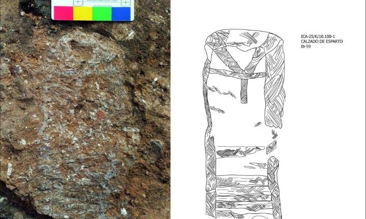 Hallan un calzado de esparto de 2.300 años de antigüedad en un yacimiento de Alicante