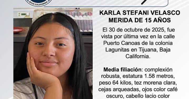 Se busca a Karla Stefani Velasco Merida de 15 años de edad