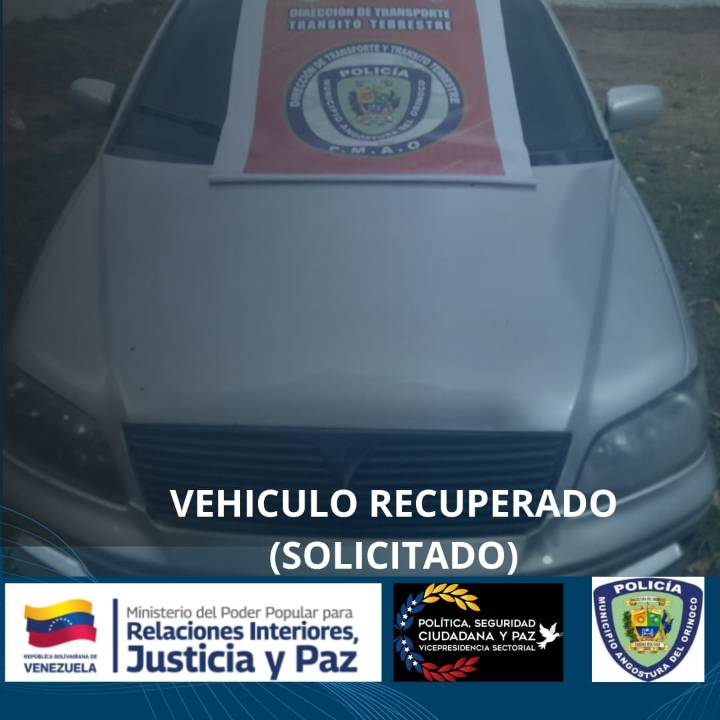 Recuperan vehículo solicitado en Ciudad Bolívar