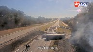 Fiery tractor-trailer crash block I-30 westbound near Arkadelphia