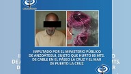 Capturado sujeto y presentado ante el Ministerio Público por robo de cables en el Paseo de la Cruz y el Mar de Puerto La Cruz