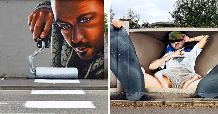 29 Pics Of 3D Street Art That Interacts With Its Surroundings, Created By Caiffa Cosimo