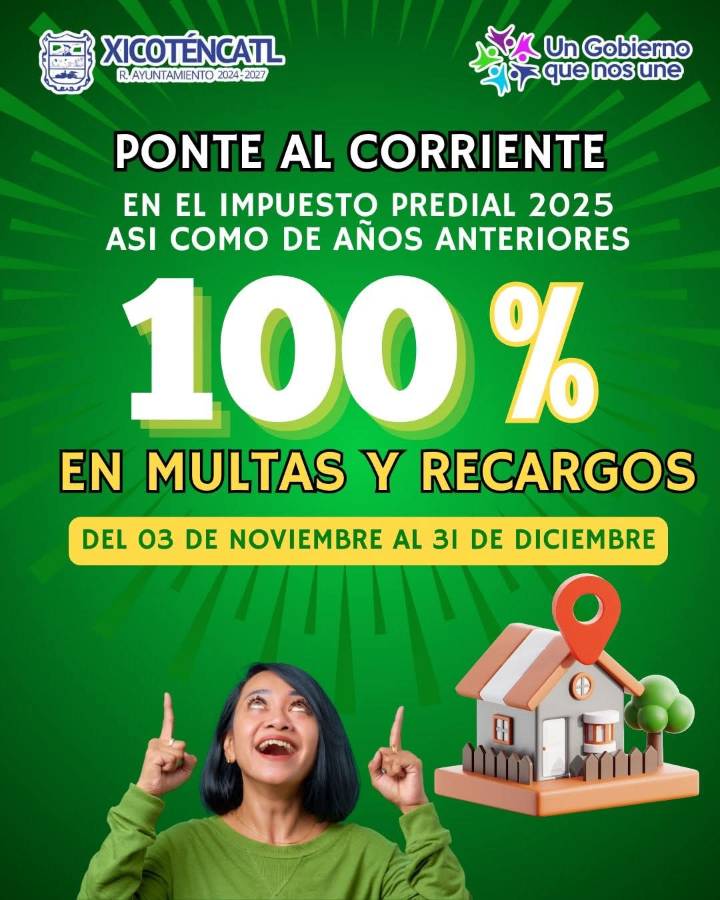Descuentos del 100% en multas y recargos