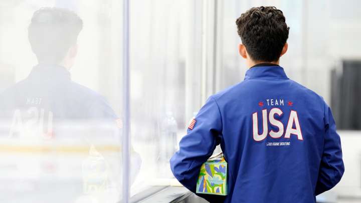 Cathedral City figure skater Vaclav Vasquez trains at the Berger Foundation Iceplex