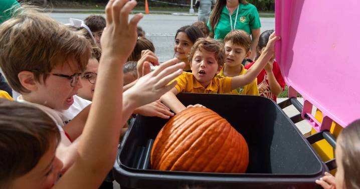 Rotting pumpkins stink for the climate. Miami schools teach kids how to reduce impact