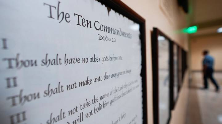 Judge tells some Texas schools to temporarily remove Ten Commandments posters