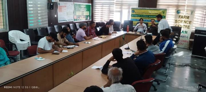 KVK Reasi imparts training on integrated nutrient management in fruit crops