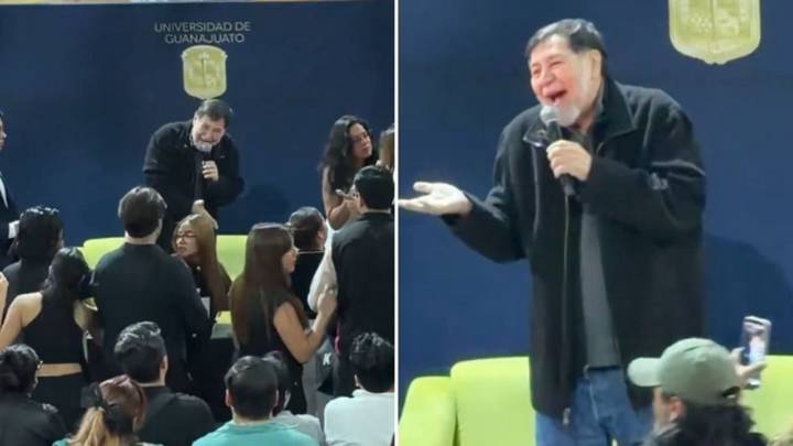‘¡Fuera, fuera!’: Estudiantes confrontan a Fernández Noroña en Guanajuato