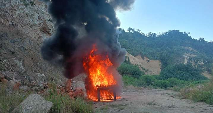 FGR incinera más de una tonelada y media de cocaína en Guerrero