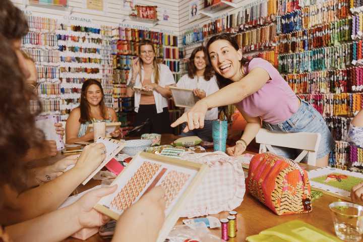 A new generation of Atlanta stitchers is moving the craft from hobby room to happy hour