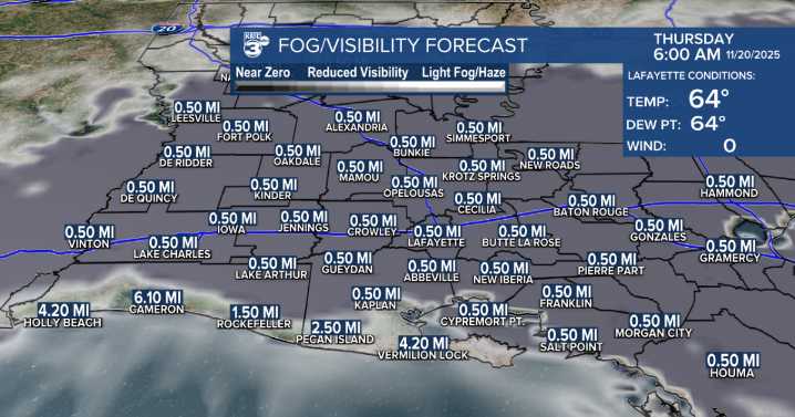 More foggy nights; weather changes later this week