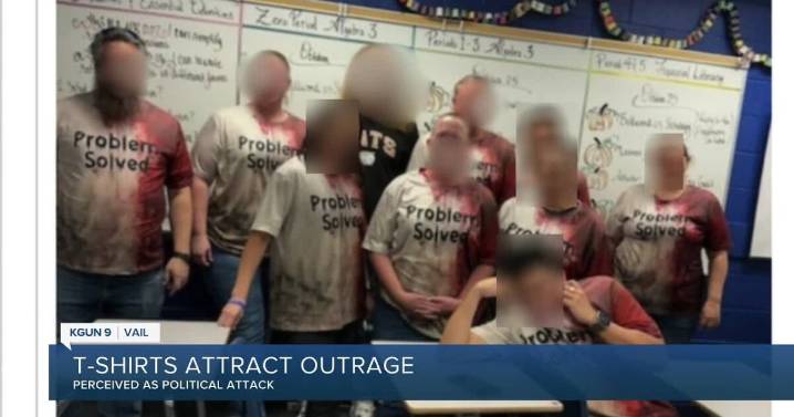 Halloween shirts focus anger on Vail school