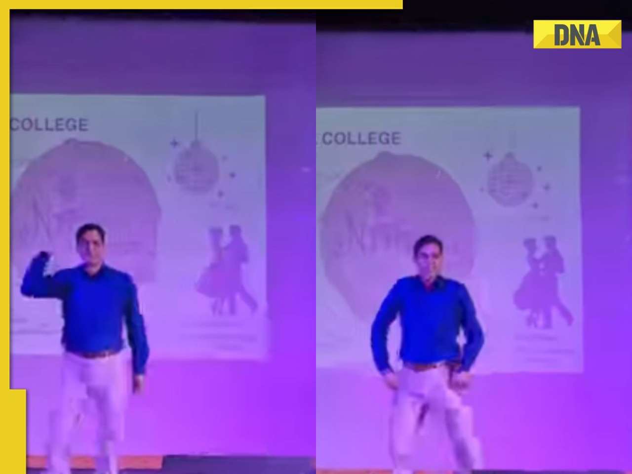 Viral video: Internet applauds Indore professor’s effortless moonwalk on stage,