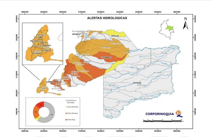 Hay alerta por intensificación de la temporada de lluvias en la Orinoquía