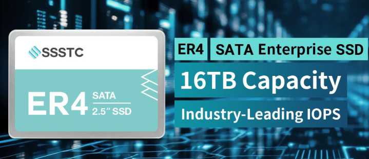 SSSTC Launches ER4 SATA SSDs With Up To 16 TB Capacities, 98K IOPS & 3 Million Hours MTBF