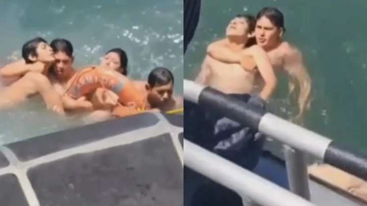 El video del rescate: así salvaron a los amigos del joven desaparecido en el mar