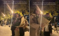 Pareja de novios graban un momento romántico en las calles de Barcelona y captan por sorpresa a Lionel Messi caminando detrás de ellos