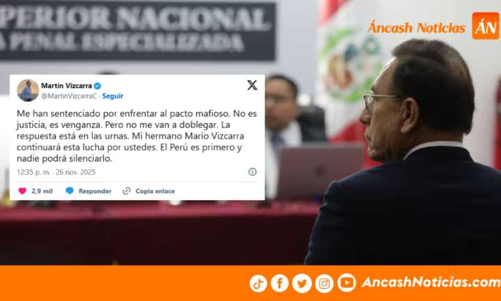 Martín Vizcarra responde a su sentencia con mensajes en redes: “No es justicia, es venganza”