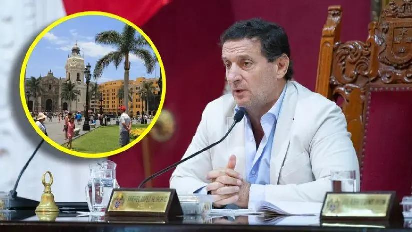 Reggiardo descartó proyecto que proponía retirar jardines y palmeras de la Plaza Mayor: "De ninguna manera"
